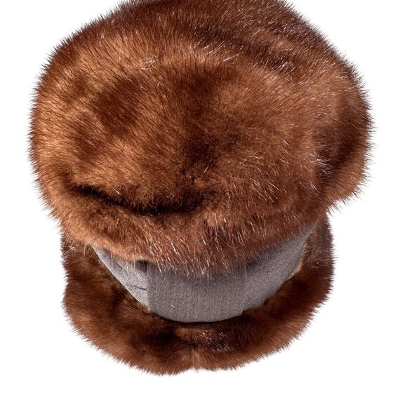 Vintage Warm Mink Fur Hat W/ Original Box Margaret\'s Lubbock, TX 60\'s Union Made main image 7